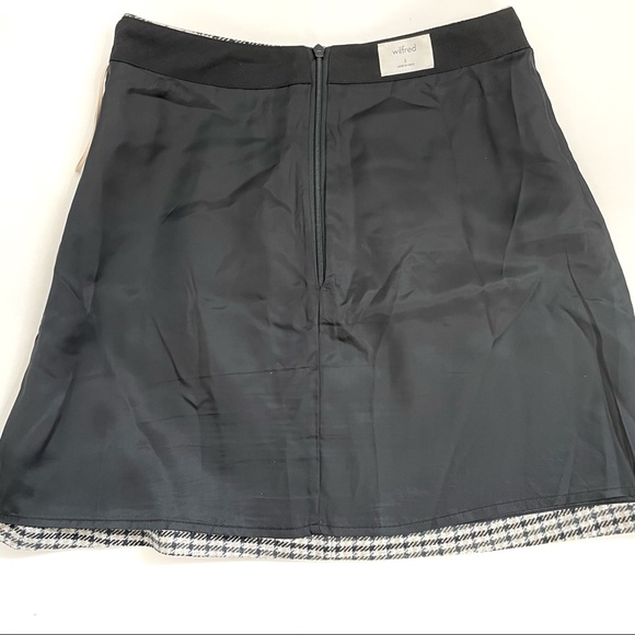 Aritzia Wilfred Wool Cashmere Blend Houndstooth Mini Skirt Sz 8 - Picture 10 of 14